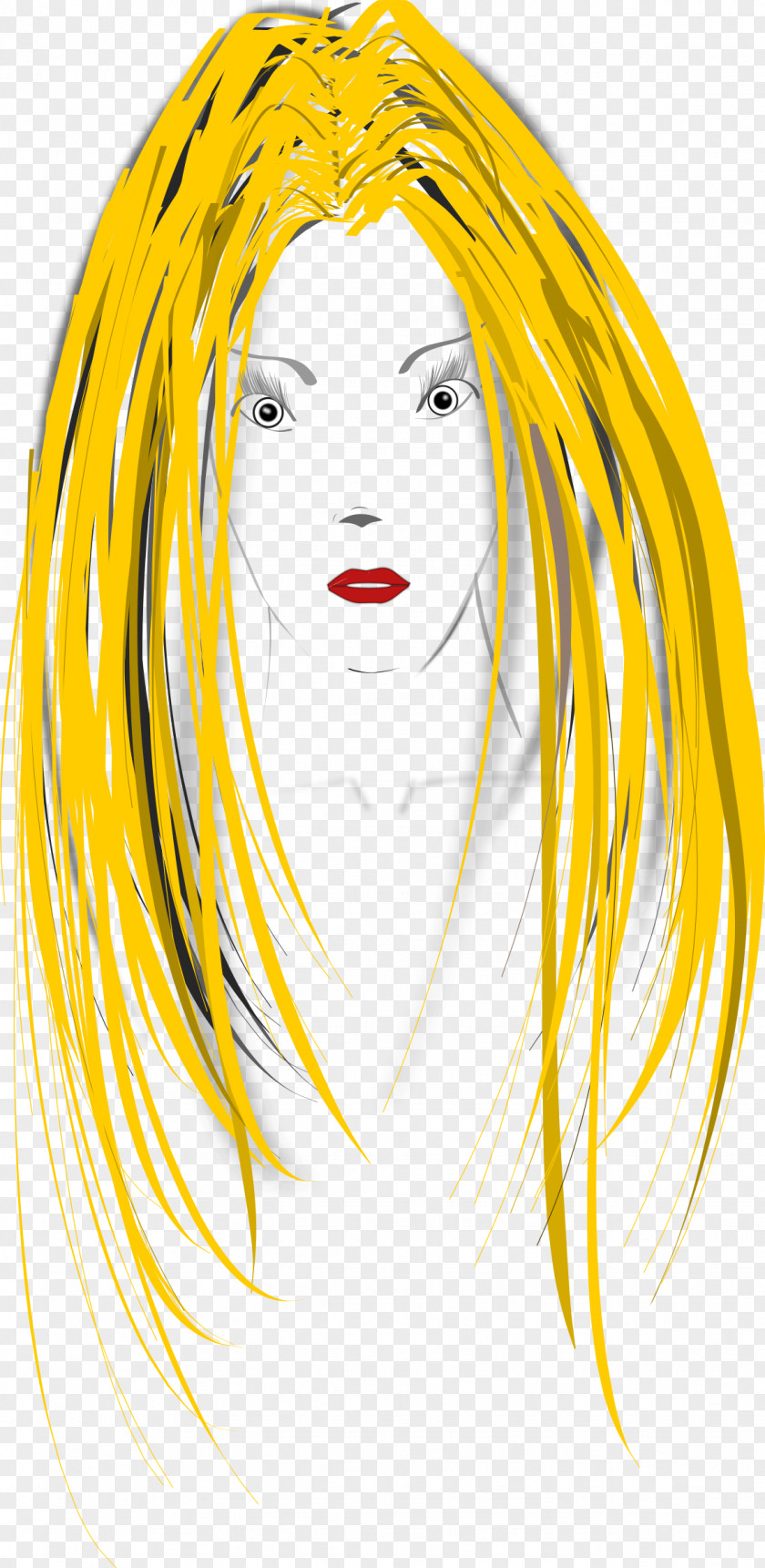 Woman Hair Drawing Clip Art PNG