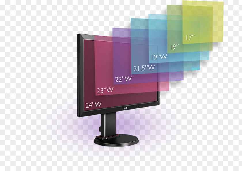 Renderings Computer Monitors BenQ RL2460HT Twisted Nematic Field Effect RL-60HT LED-backlit LCD PNG