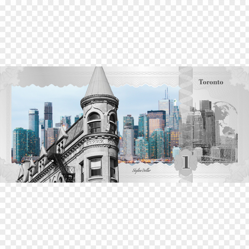 Toronto Skyline Cook Islands United States Dollar Silver PNG