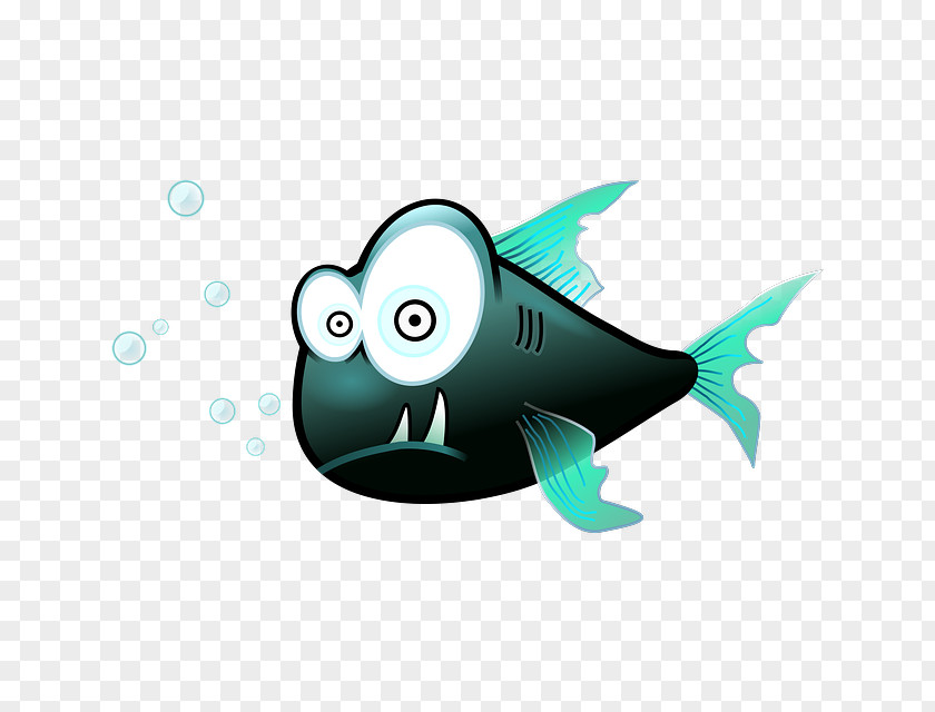 Funny Piranha Cartoon Clip Art PNG