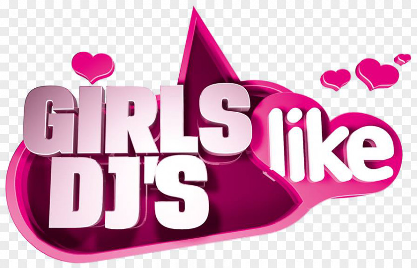 Girls Dj Logo Pink M Brand Font PNG
