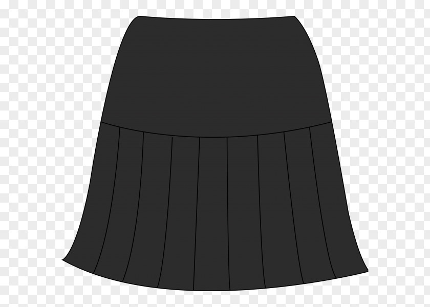And Pleated Skirt Black M PNG