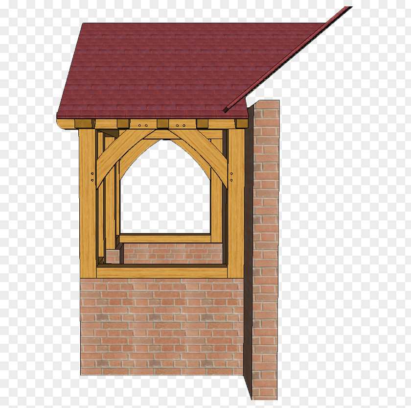 Brick Porch Shed Timber Framing Roof PNG