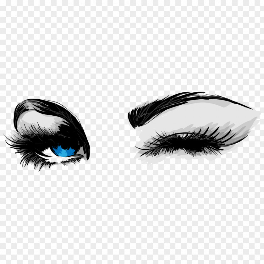 Cartoon Eyes Mascara Cosmetics Eyelash Business Card Eye Liner PNG