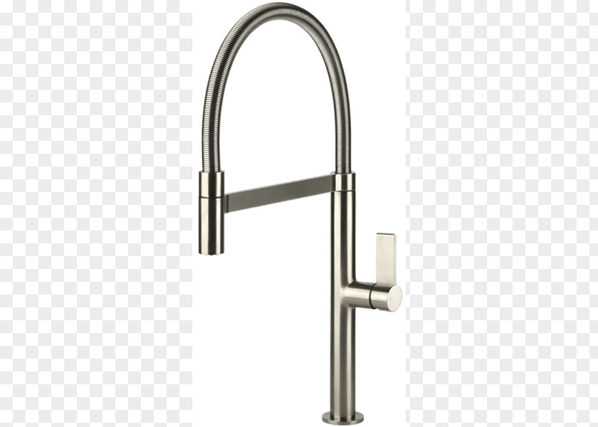 Kitchen Tap Mixer Bathroom Brushed Metal PNG