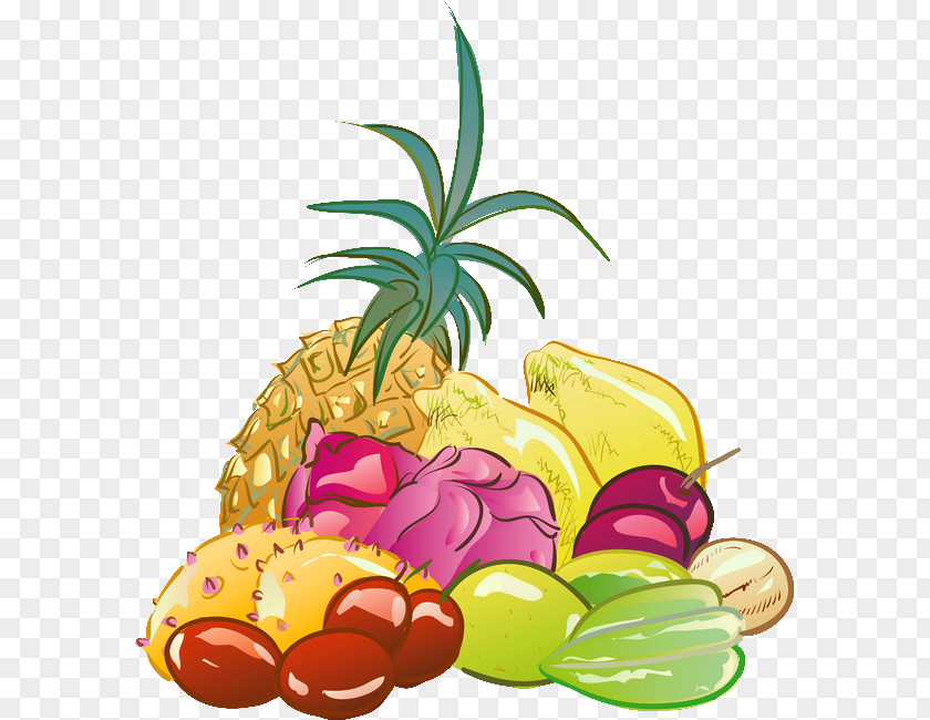 Pineapple Papaya Drawing Royalty-free PNG