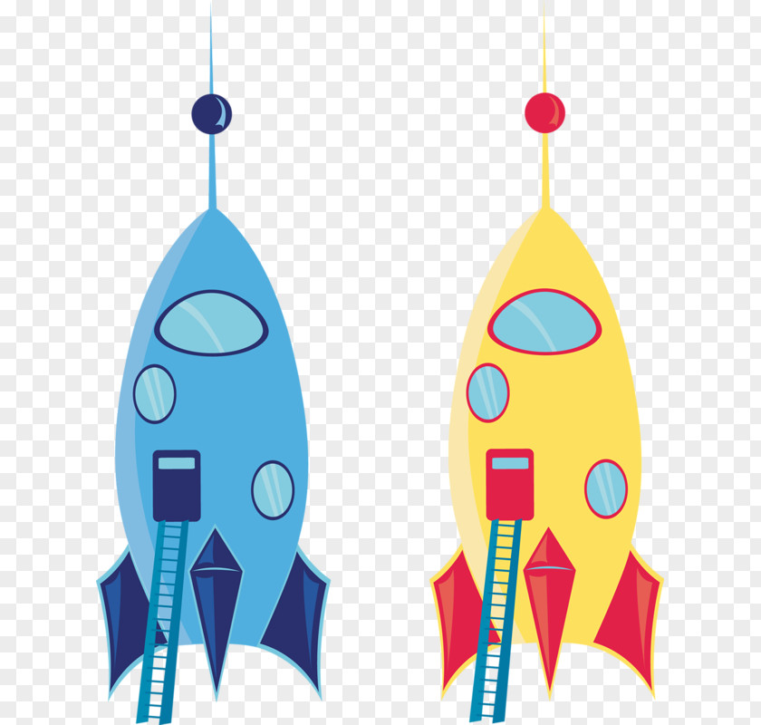 Hand-painted Rocket Spacecraft PNG