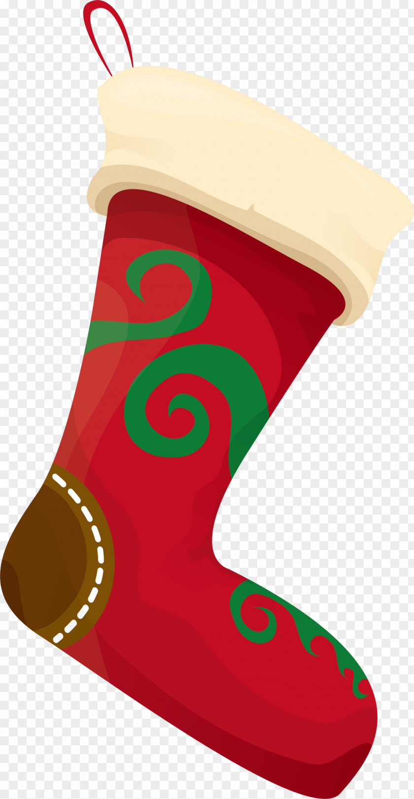 Red Fresh Socks Christmas Stocking Sock Clip Art PNG