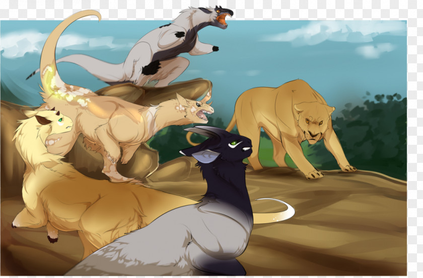 Cross Line Lion Big Cat Desktop Wallpaper PNG