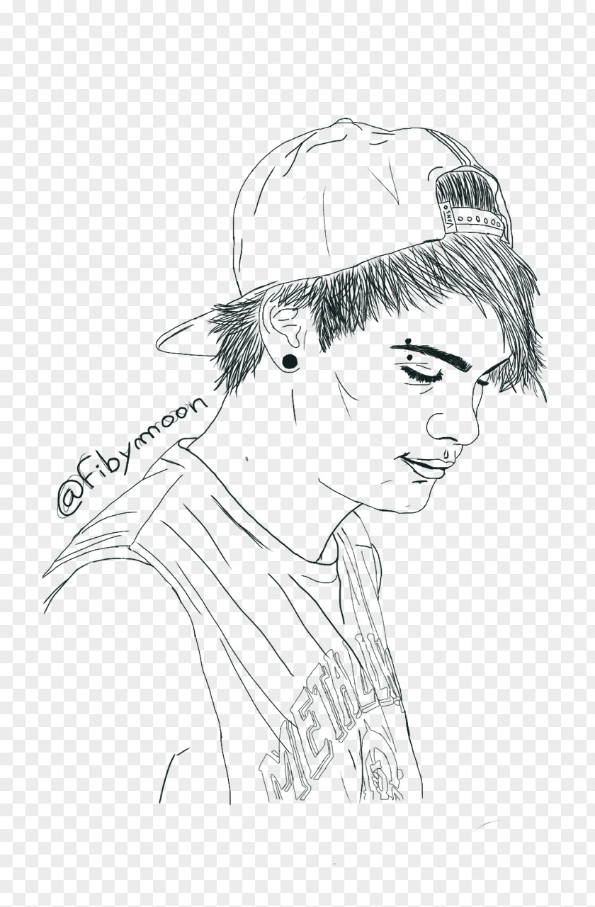 Fox Hipster 5 Seconds Of Summer Black And White Sketch PNG