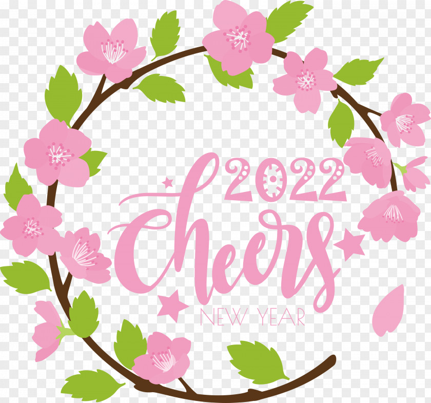 2022 Cheers Happy New Year PNG