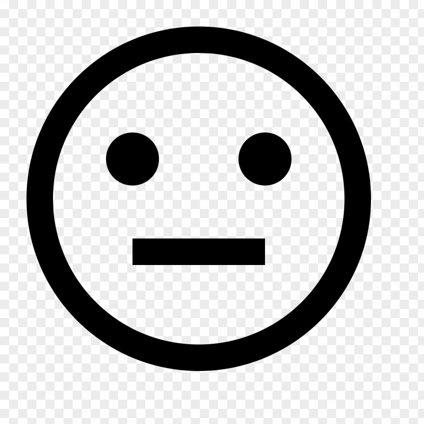 Neutral Face Emoticon PNG
