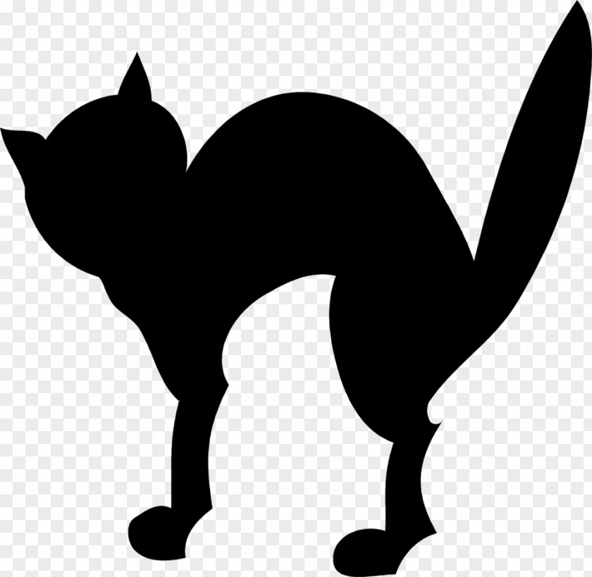 Black Cat Halloween Silhouette Clip Art PNG