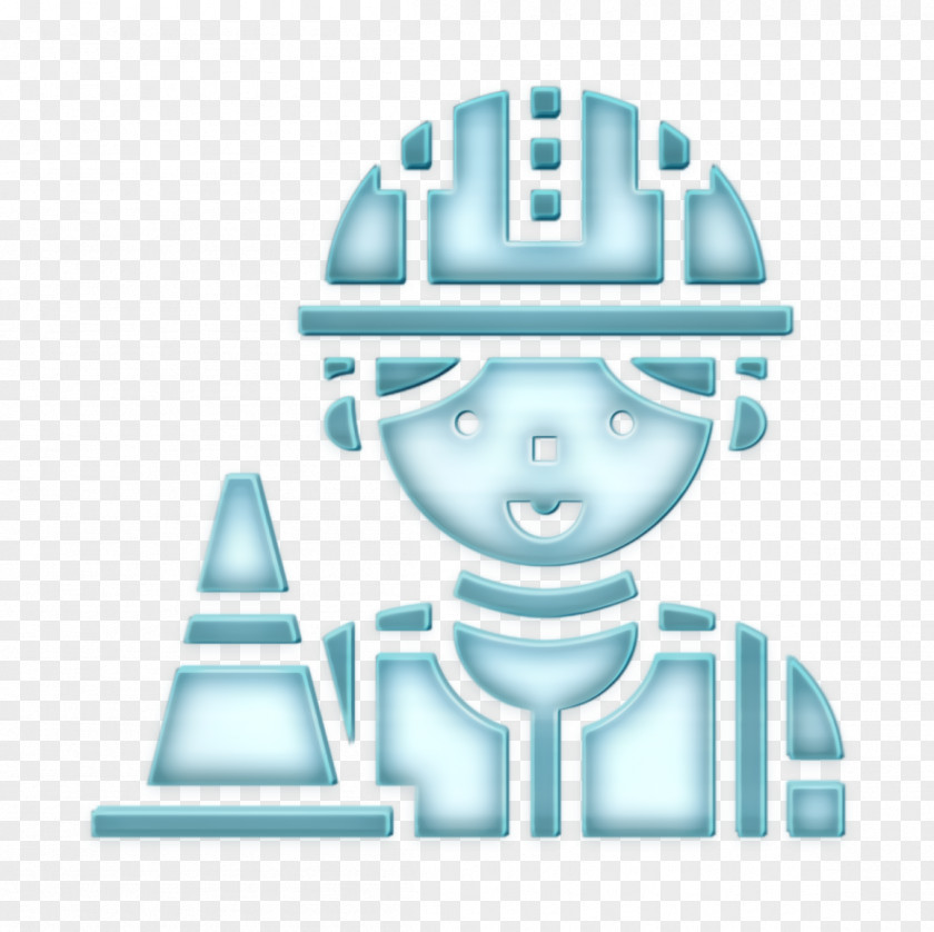 Builder Icon Construction Worker Traffic Cone PNG