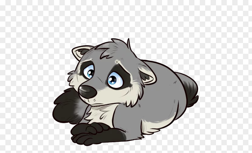 Dog Whiskers Sticker Telegram Raccoons PNG