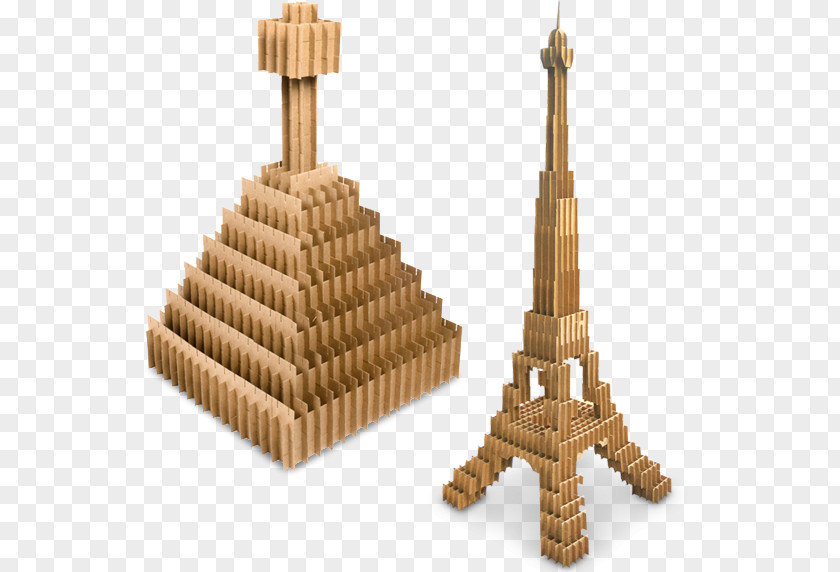 Eiffel Tower Recycling Material Architectural Engineering Cardboard PNG