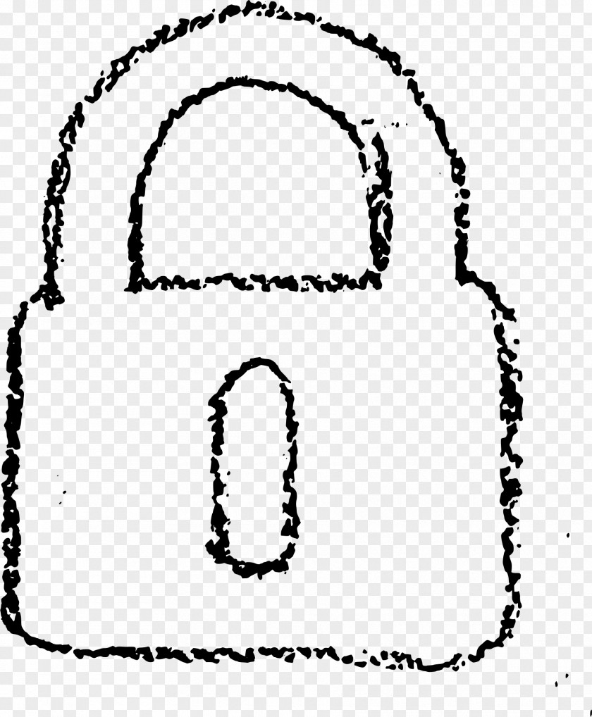 Open Lock White Line Point Animal Clip Art PNG