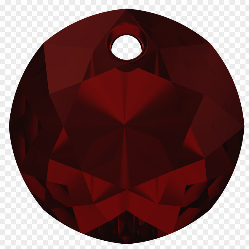 Ruby Symmetry Red Christmas Ornament PNG