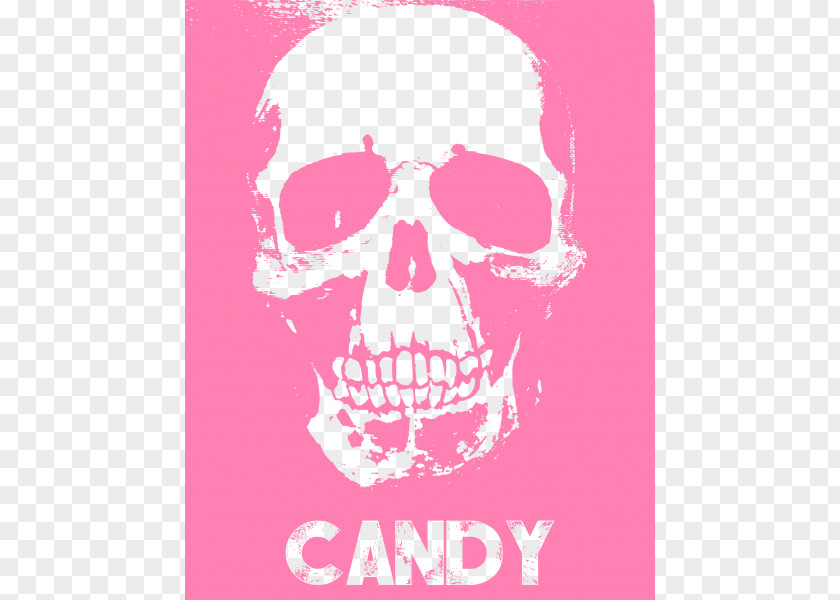 Skull Pink M Font PNG