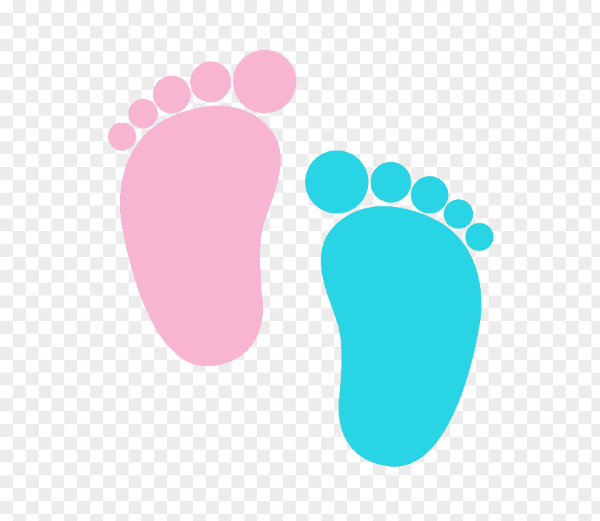 Baby Gender Reveal Infant Footprint Clip Art PNG