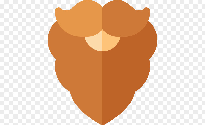 Beard Icons Clip Art Heart Orange S.A. M-095 PNG