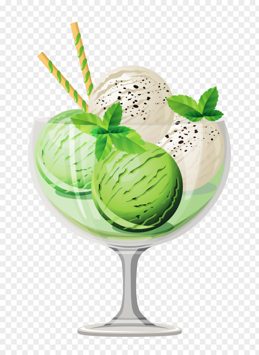 Transparent Mint Ice Cream Sundae Picture Cone Smoothie Crisp PNG