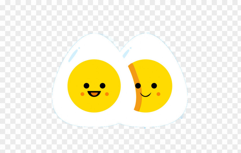 Two Eggs Cut Smile Egg Yolk PNG