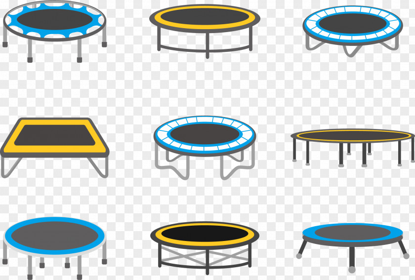 Various Amusement Park Trampoline Icons Circus Icon PNG