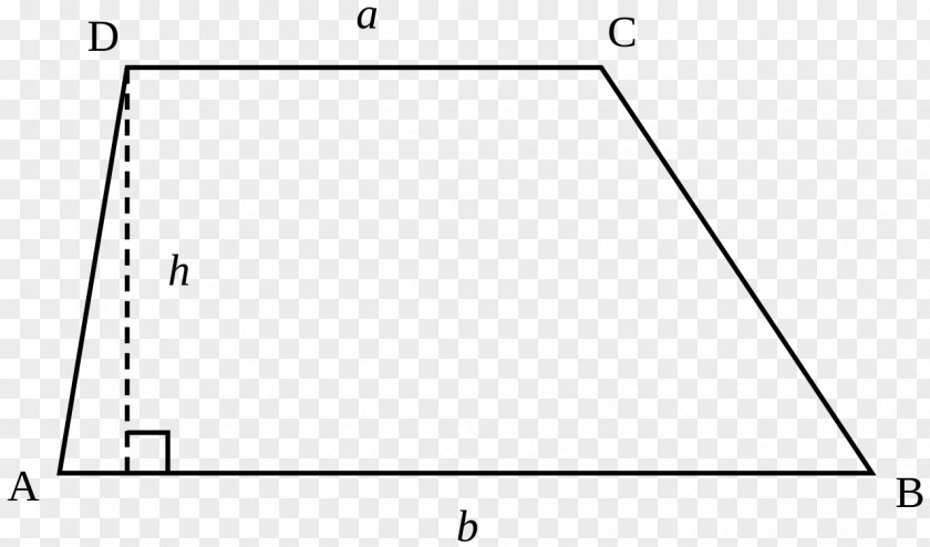 Abc Geometry Trapezoid Triangle Area Parallel PNG