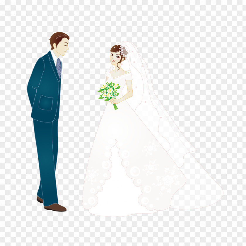 Cute Groom Bridegroom Wedding Dress Image PNG