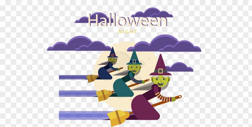 Halloween Flying Witch Flight Boszorkxe1ny Jack-o-lantern PNG