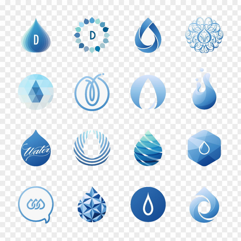 Design Of Water Droplets Logo PNG