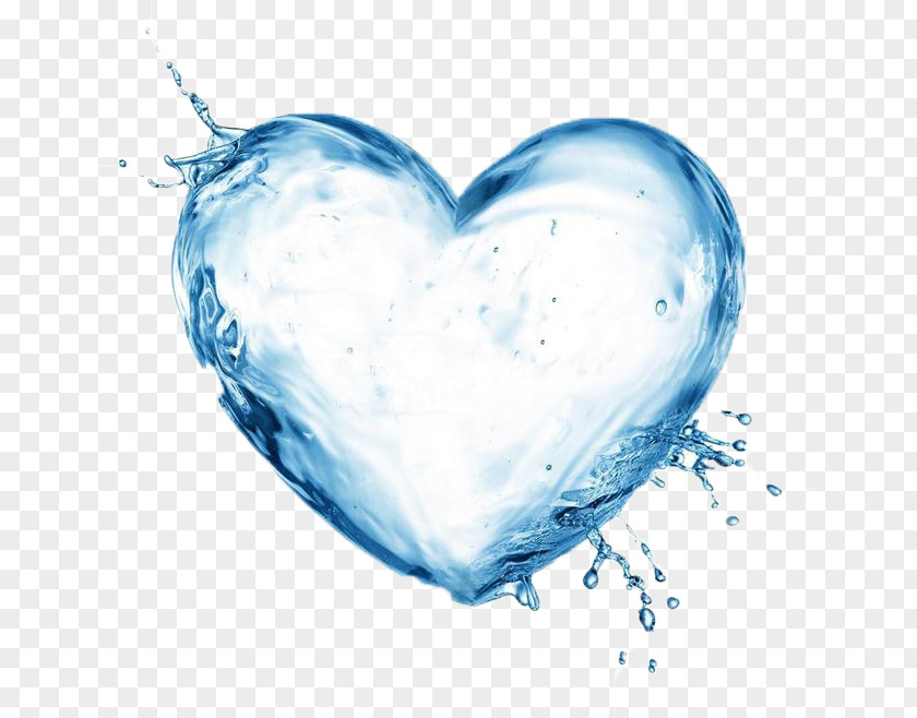 Heart-shaped Water Droplets Filter Ionizer Health Drinking PNG