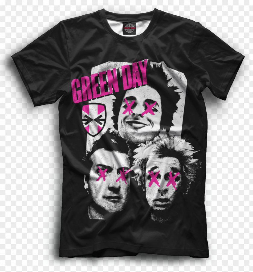 T-shirt Razamataz Green Day Neon Wings Woven Patch American Idiot Punk Rock PNG