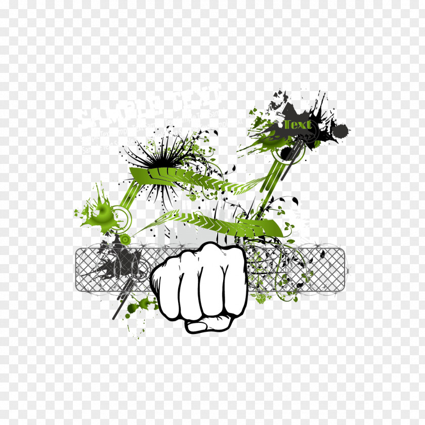 Vector Watercolor And Fists Icon PNG
