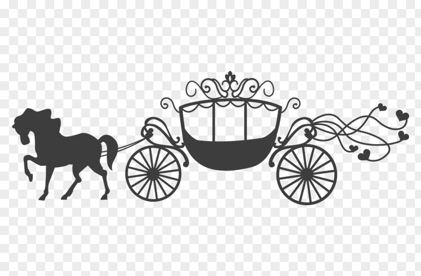 Design Wedding Invitation Carriage PNG