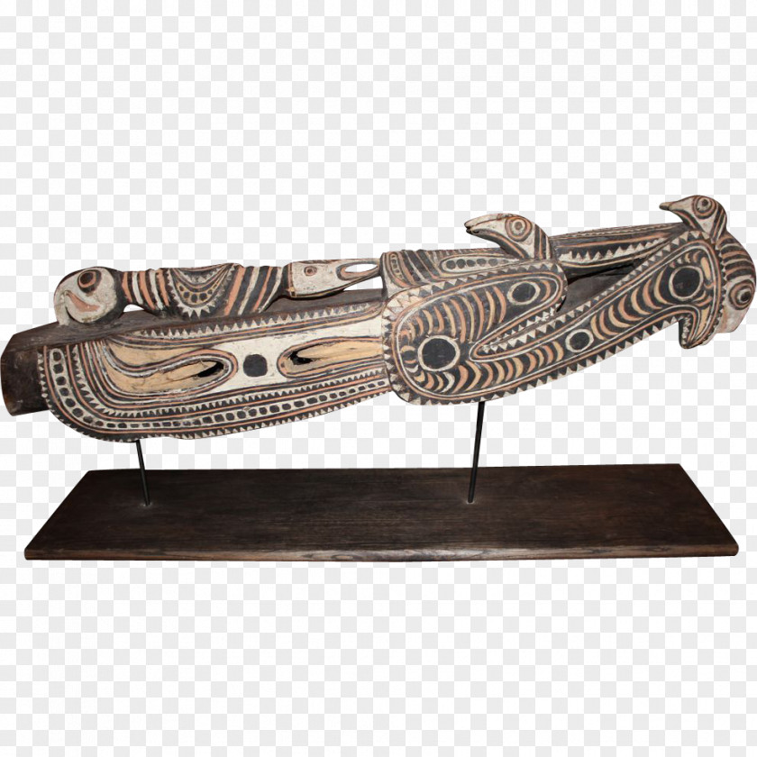 PAPUA NEW GUINEA Sepik River Papua Prow Wood Carving Canoe PNG