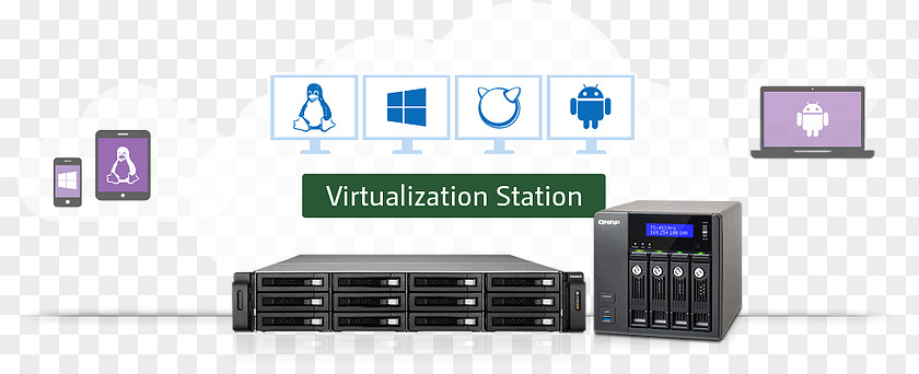 Virtualization QNAP Systems, Inc. Virtual Machine Network-attached Storage Hard Drives PNG