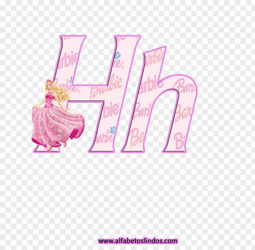 Barbie Style Doll Alphabet Party PNG