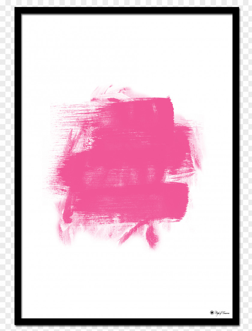 Brush Pink Abstract Art Poster PNG