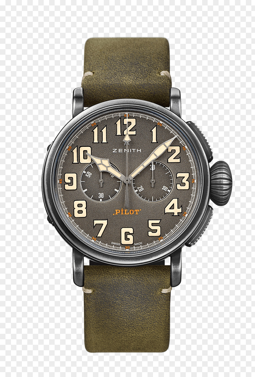 Pilot The Future Zenith Chronograph Automatic Watch Watchmaker PNG