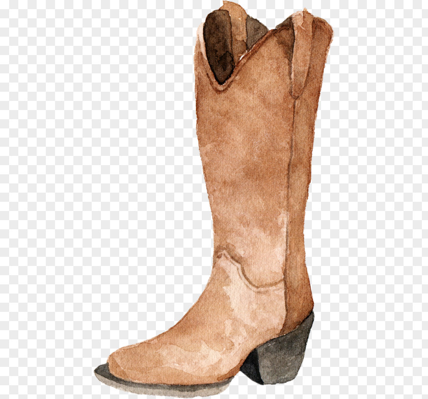 Boot Cowboy Watercolor Painting Shoe PNG