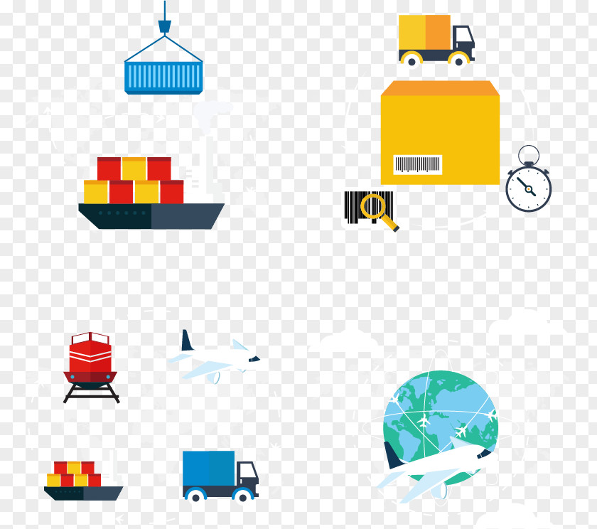 Global Transport Illustrator Vector Material Download Air Transportation Ship PNG