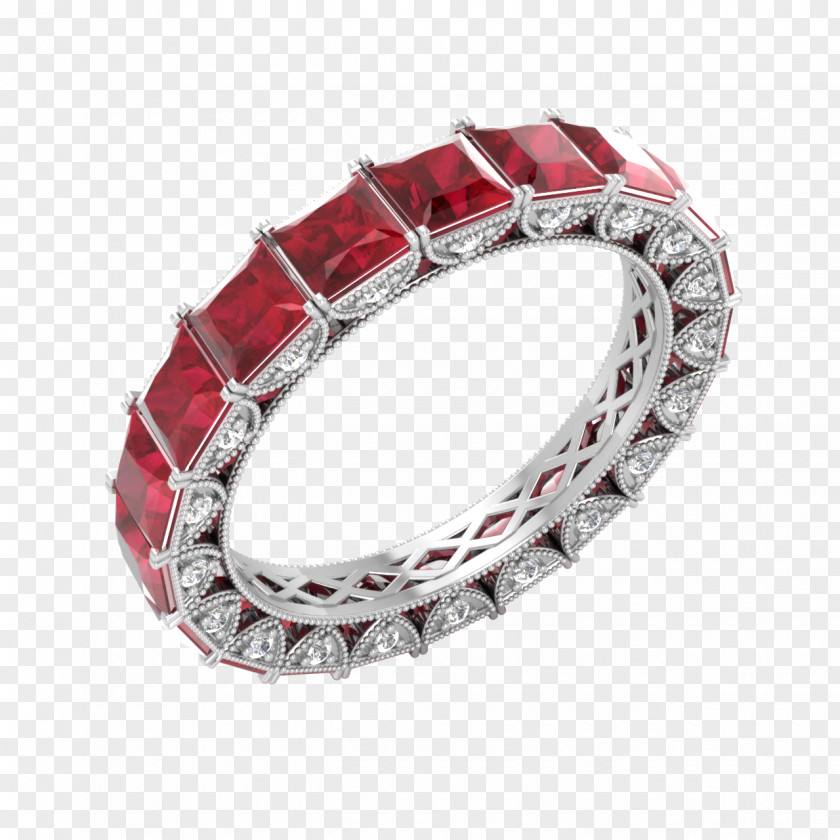 Ruby Engagement Ring Eternity Gemstone PNG