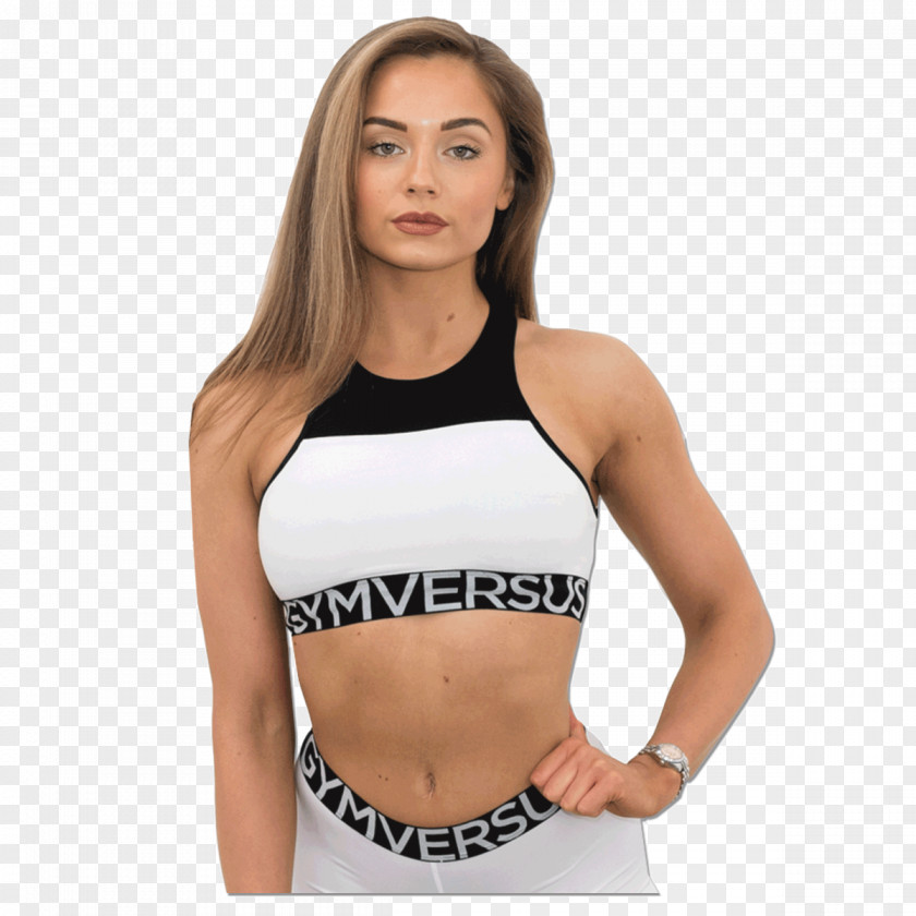 White Suit Sports Bra T-shirt Shoulder Sleeveless Shirt PNG