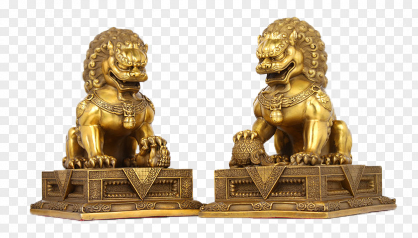 Palace Gate Lion Chinese Guardian Lions Statue Pixiu PNG