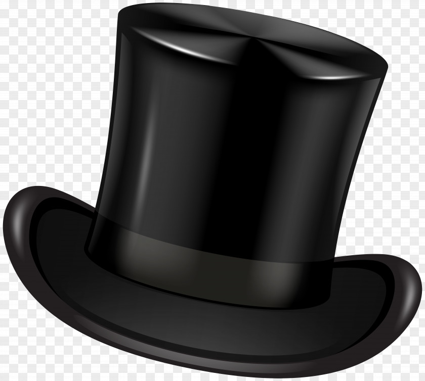 Black Top Hat Transparent Clip Art Image PNG