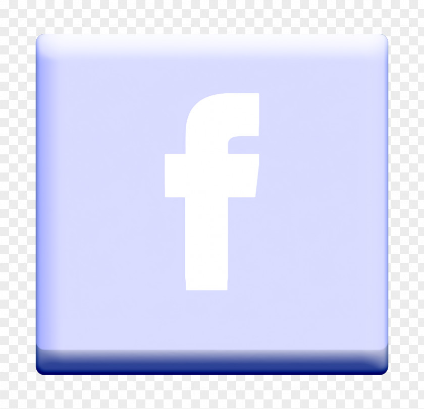 Cross Electric Blue F Icon Facebook Like PNG