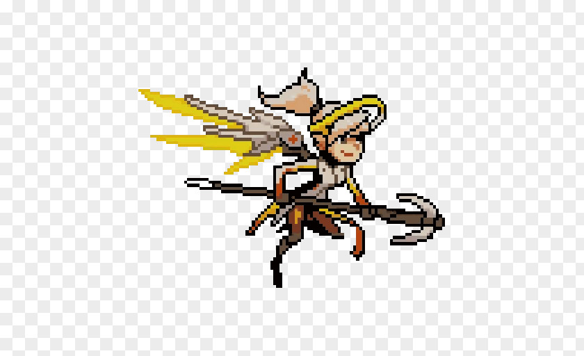 Overwatch Mercy Pixel Art BlizzCon PNG art BlizzCon, pubg telegram stickers clipart PNG