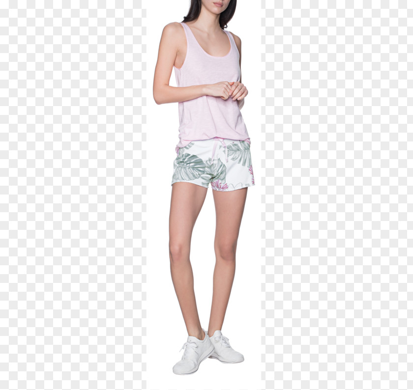 Fashion Woman Printing Shorts Shoulder Waist Sleeve PNG